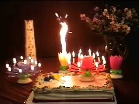נר פרח נפתח - נר יומולדת מנגן ומסתובב!