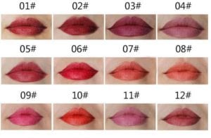  תוחמי שפתיים של QiBest - סט יוקרתי של 12 עפרונות בגוונים שונים
