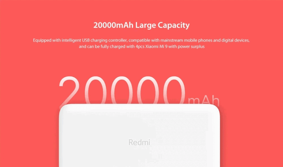 מטען נייד Xiaomi שיאומי בנפח 20000mah 7